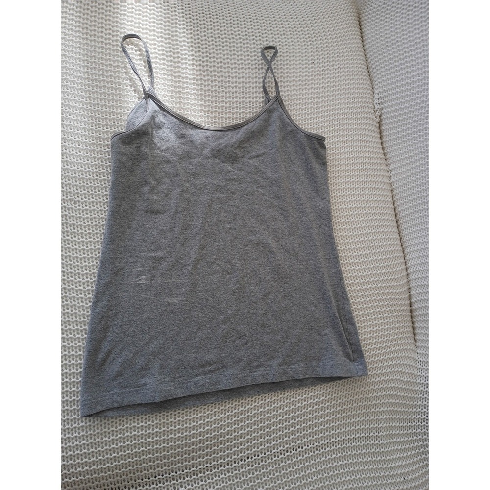 GAP Bundle White Ribbed Open Back Tie Top & Grey Camisole Cami Set S Capsule - Picture 7 of 12
